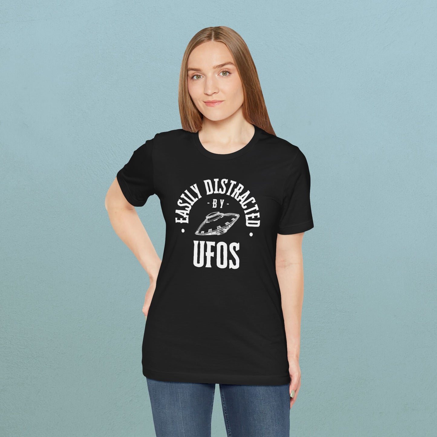 Easily Distracted by UFOs - Unisex Jersey T-Shirt