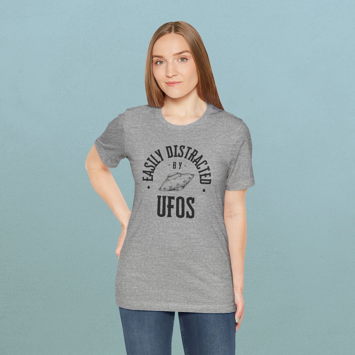 Easily Distracted by UFOs - Unisex Jersey T-Shirt