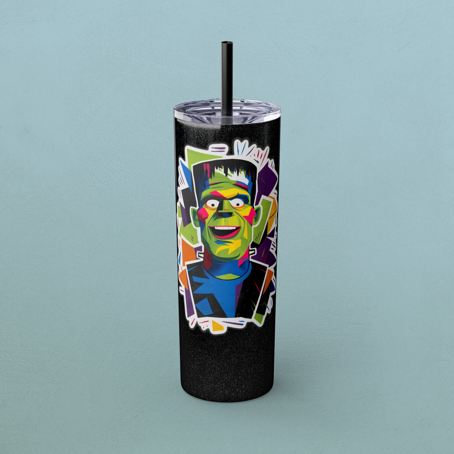 Happy Frankie, Skinny Tumbler with Straw, 20oz