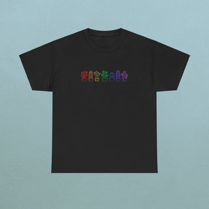 Succulents in line rainbow - Unisex Succulent T-Shirt