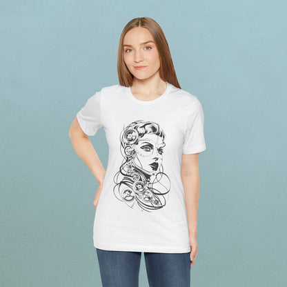 Cyborg Girl Minimalistic - Unisex Jersey T-Shirt