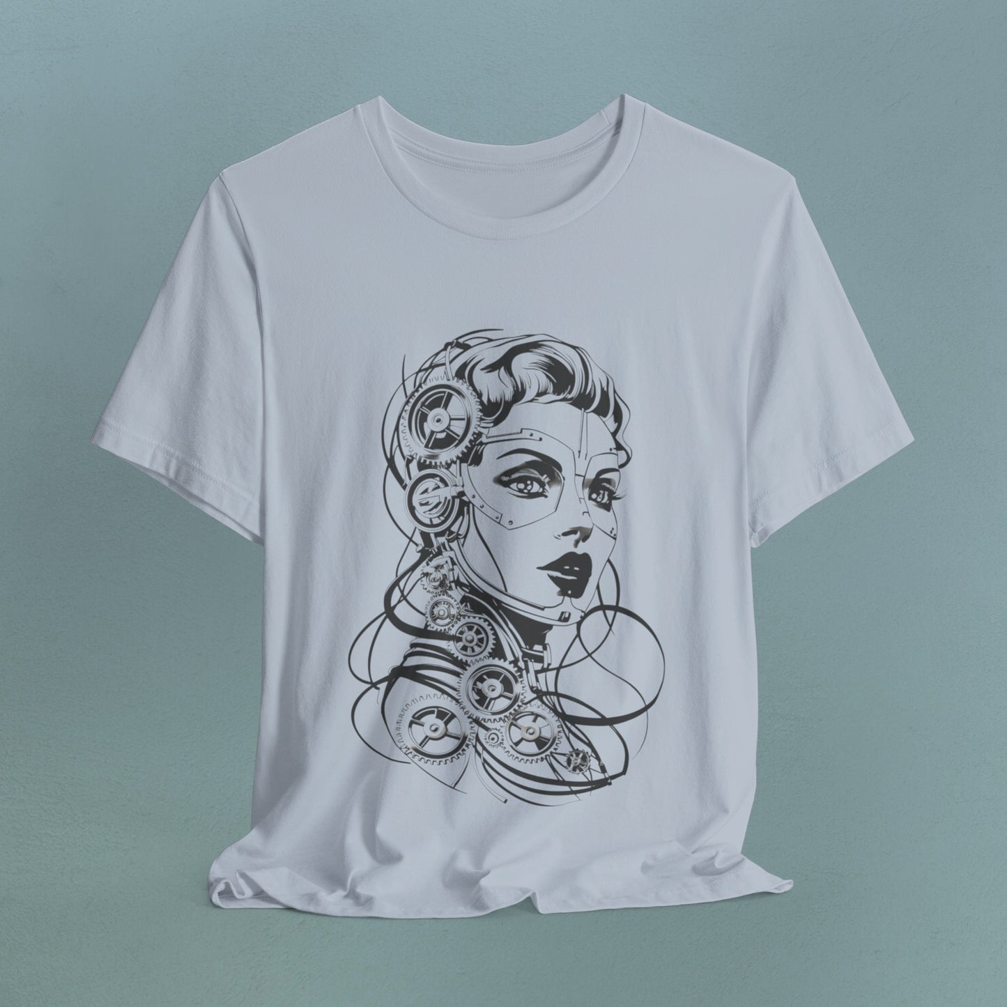 Cyborg Girl Minimalistic - Unisex Jersey T-Shirt