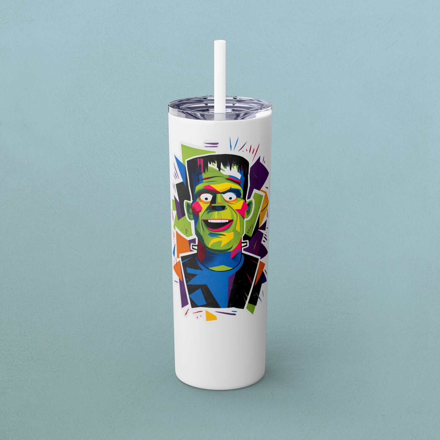 Happy Frankie, Skinny Tumbler with Straw, 20oz