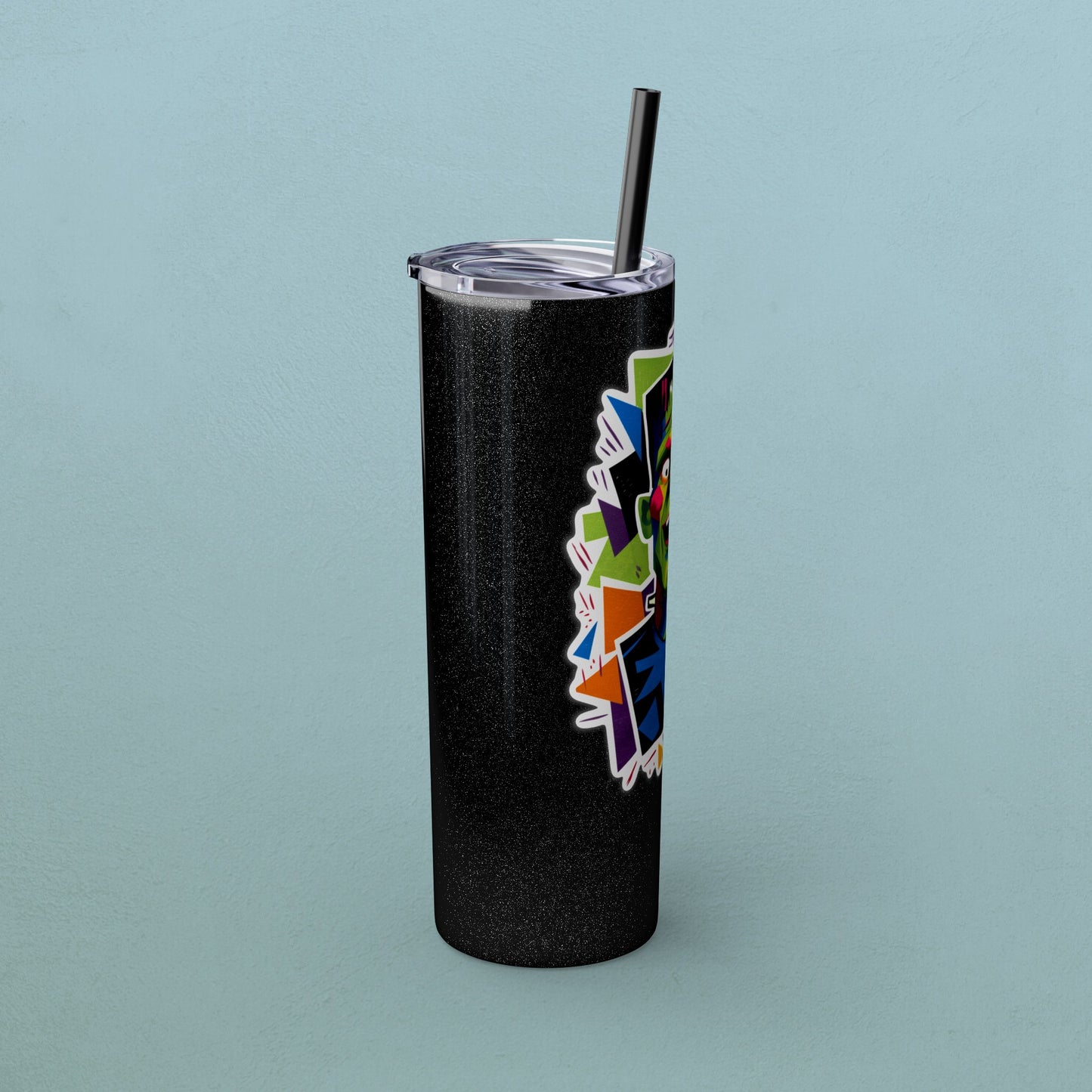 Happy Frankie, Skinny Tumbler with Straw, 20oz