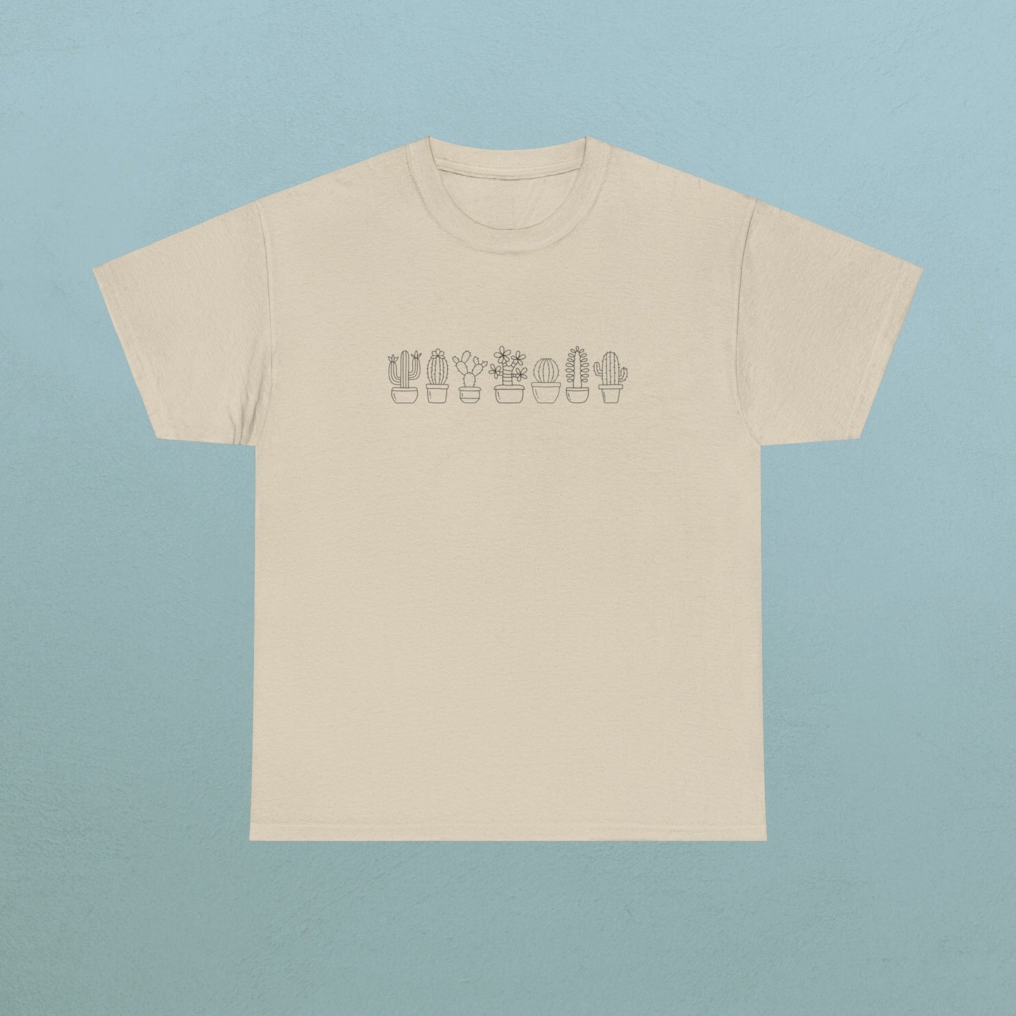 Succulents in line - Unisex Succulent T-Shirt