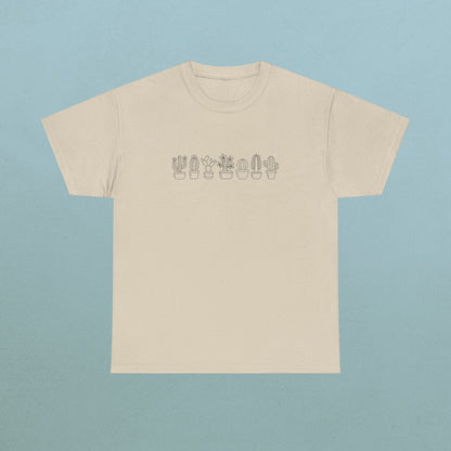 Succulents in line - Unisex Succulent T-Shirt