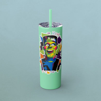 Happy Frankie, Skinny Tumbler with Straw, 20oz