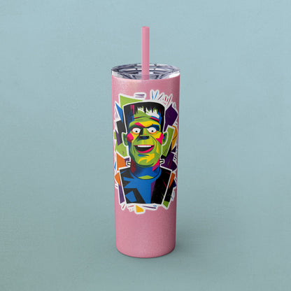 Happy Frankie, Skinny Tumbler with Straw, 20oz