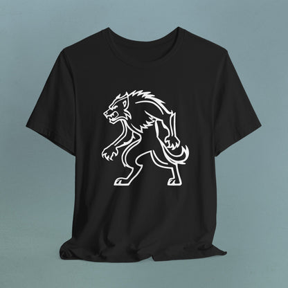 Line art Werewolf - Unisex Jersey T-Shirt