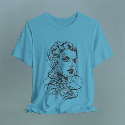 Cyborg Girl Minimalistic - Unisex Jersey T-Shirt