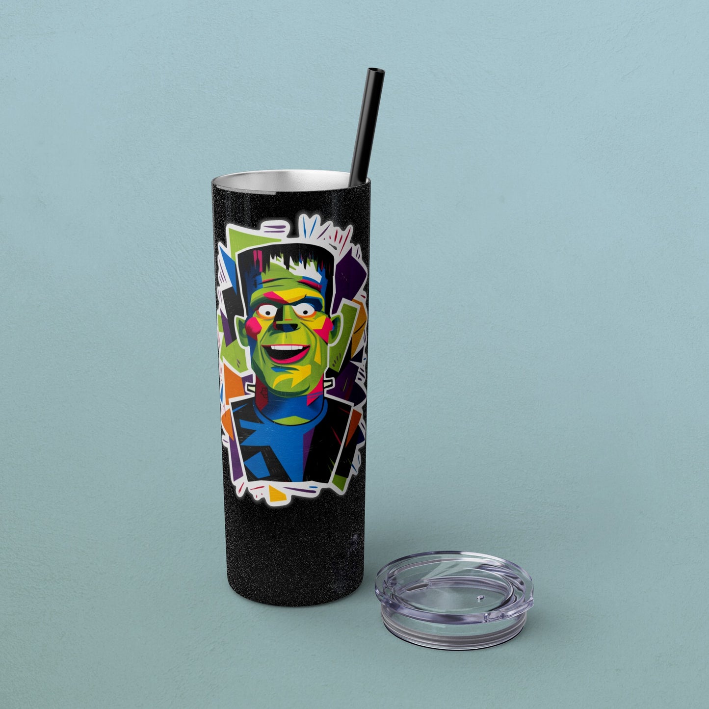 Happy Frankie, Skinny Tumbler with Straw, 20oz