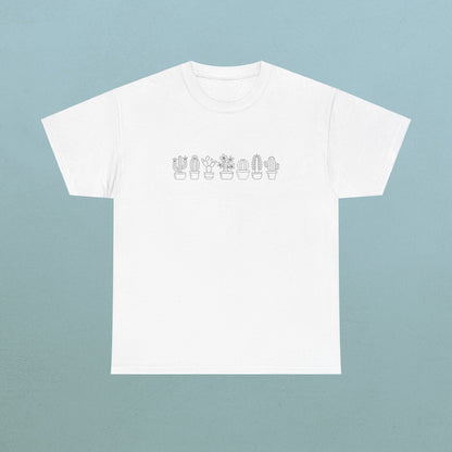 Succulents in line - Unisex Succulent T-Shirt