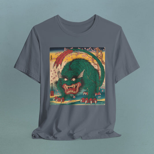 Green Ukiyo-e Monster - Unisex Jersey T-Shirt