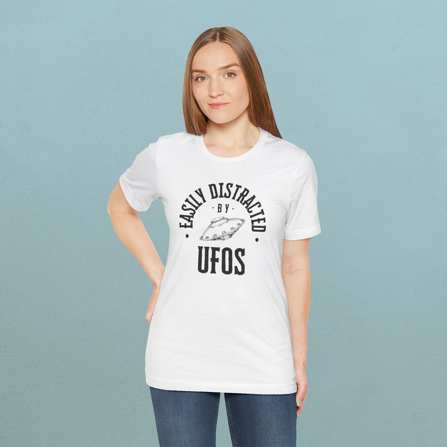 Easily Distracted by UFOs - Unisex Jersey T-Shirt