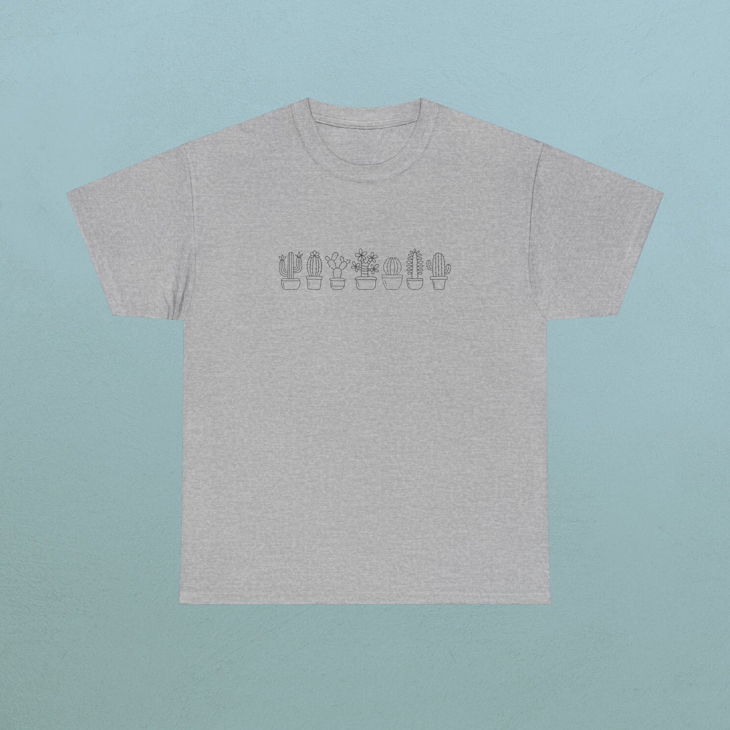 Succulents in line - Unisex Succulent T-Shirt