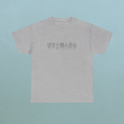 Succulents in line - Unisex Succulent T-Shirt
