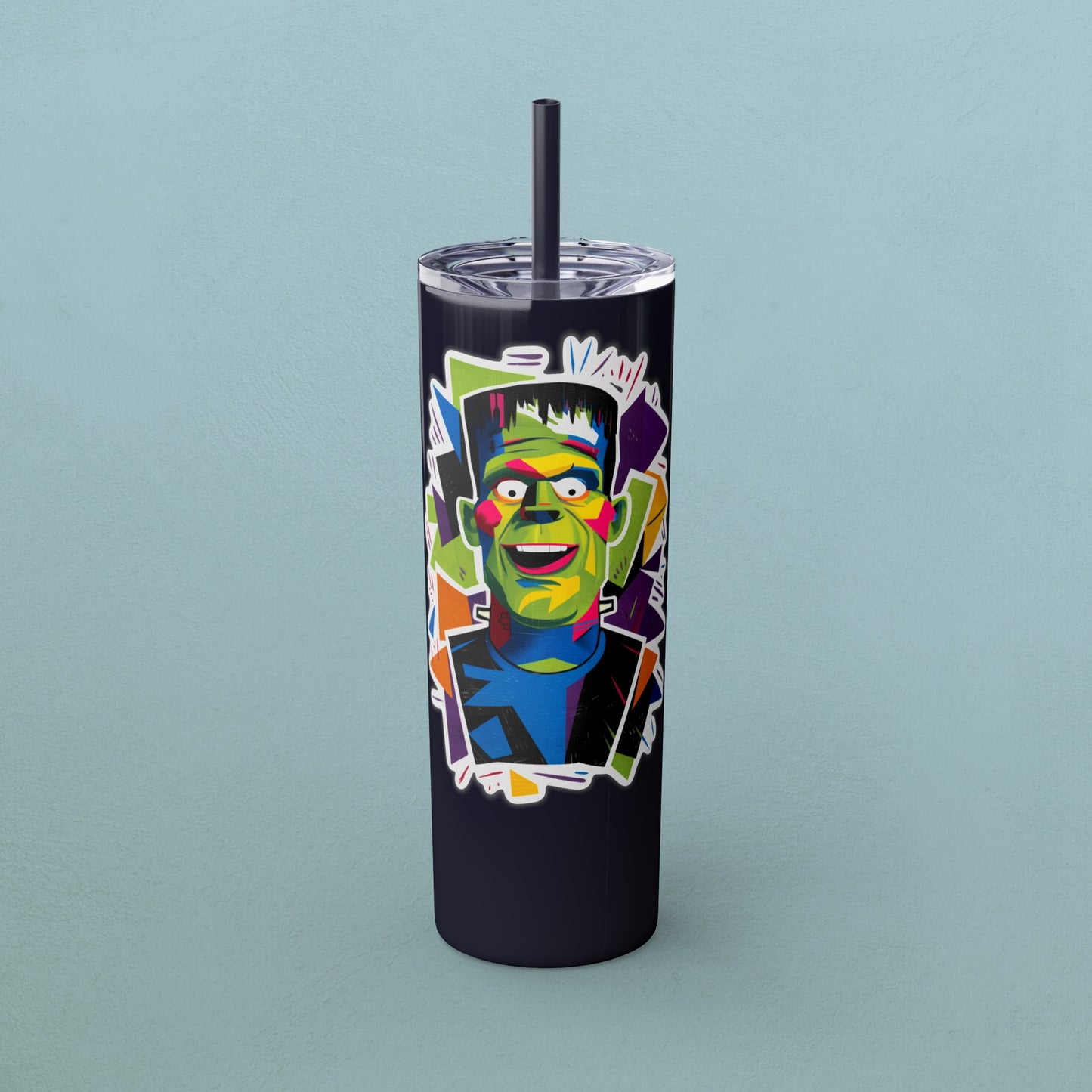 Happy Frankie, Skinny Tumbler with Straw, 20oz