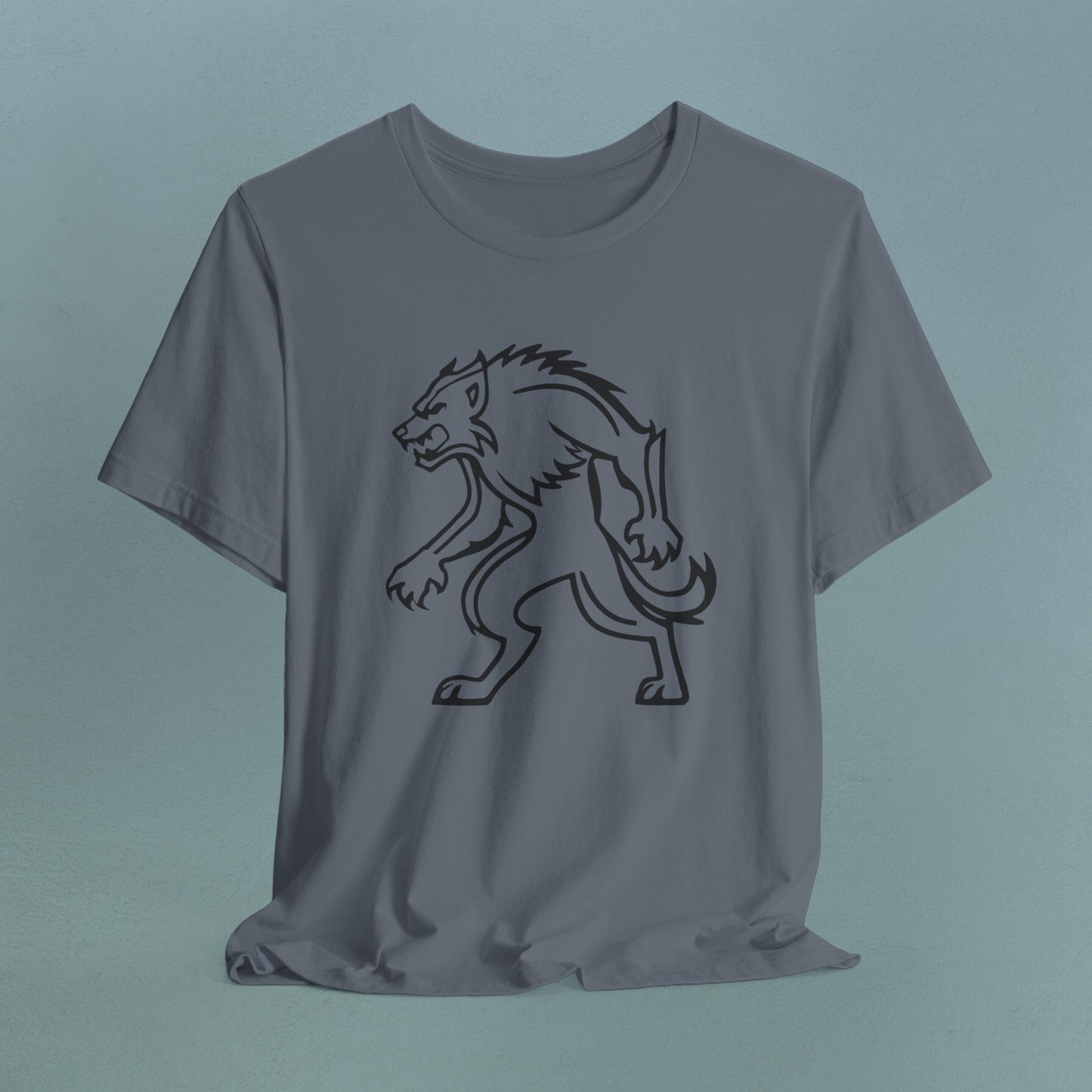 Line art Werewolf - Unisex Jersey T-Shirt