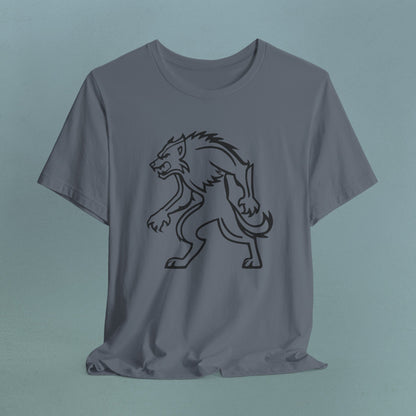 Line art Werewolf - Unisex Jersey T-Shirt