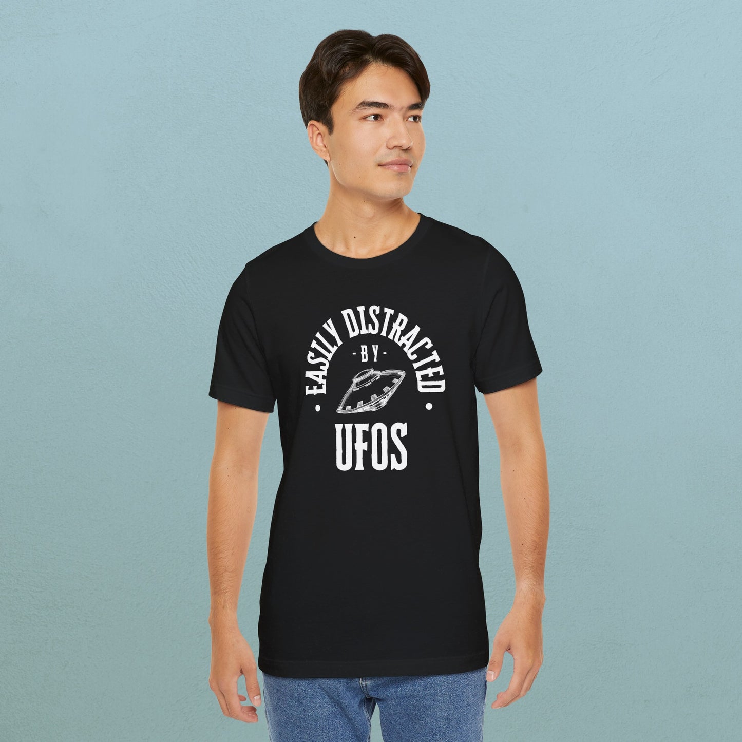 Easily Distracted by UFOs - Unisex Jersey T-Shirt