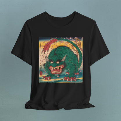 Green Ukiyo-e Monster - Unisex Jersey T-Shirt