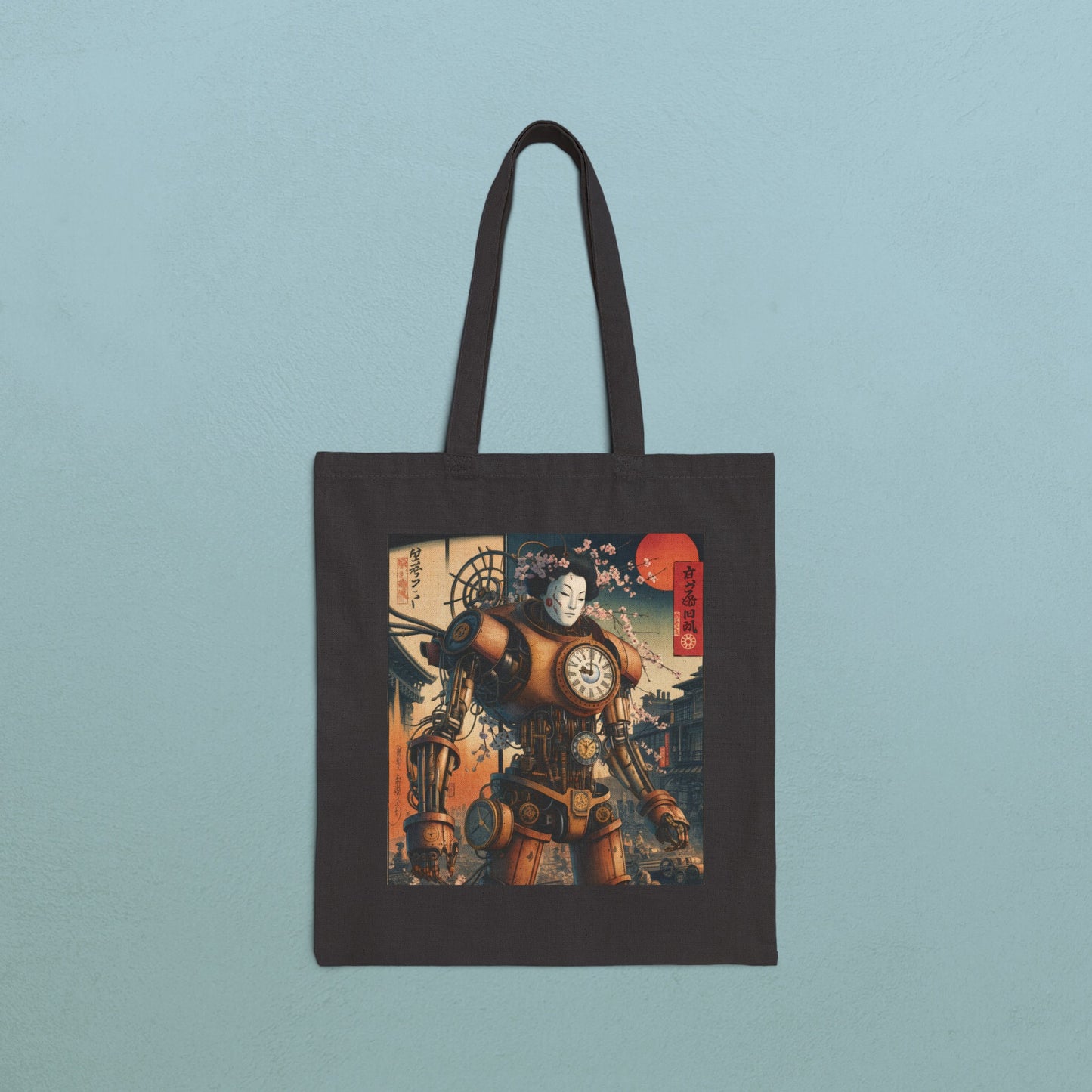 Geisha Cyborg - Cotton Canvas Tote Bag