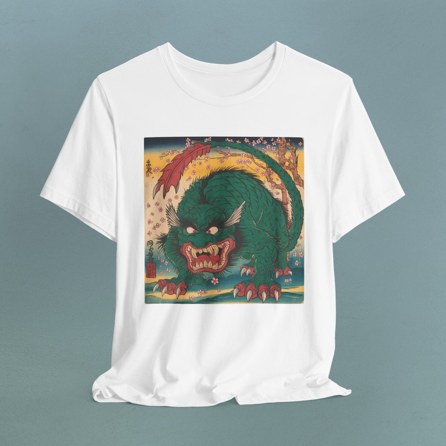 Green Ukiyo-e Monster - Unisex Jersey T-Shirt