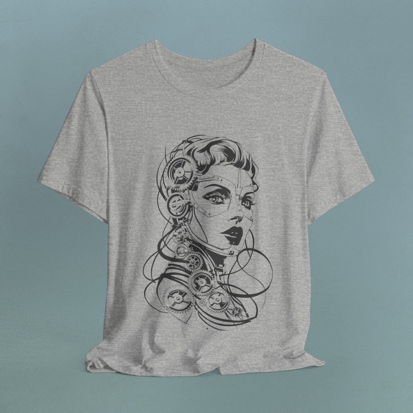 Cyborg Girl Minimalistic - Unisex Jersey T-Shirt