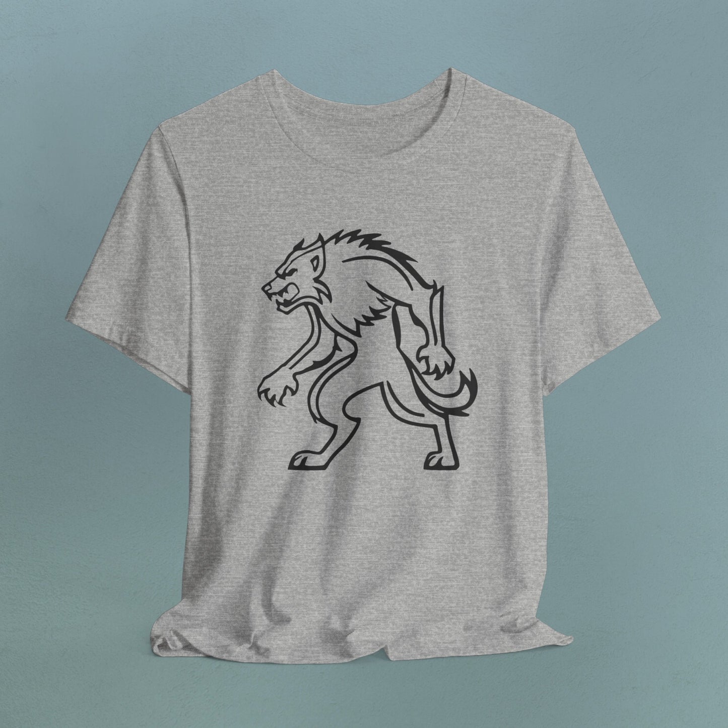 Line art Werewolf - Unisex Jersey T-Shirt