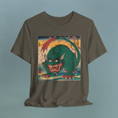 Green Ukiyo-e Monster - Unisex Jersey T-Shirt