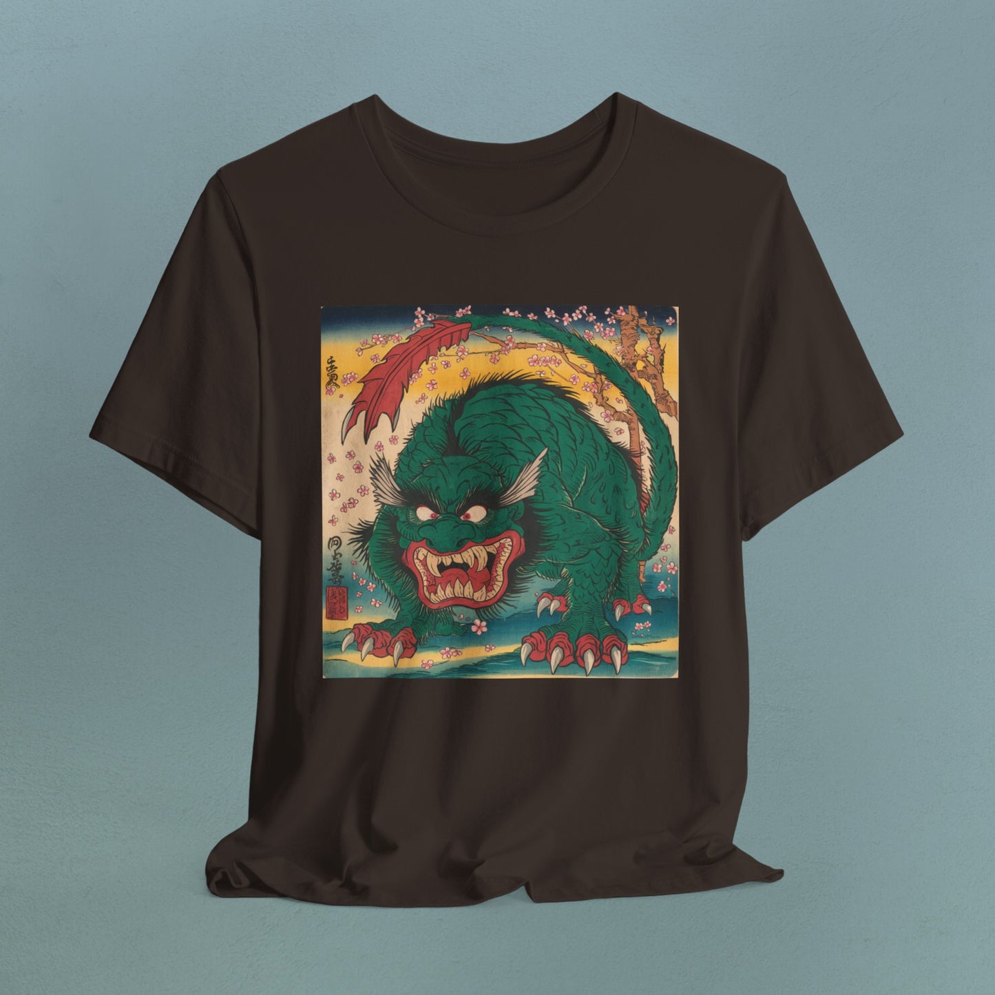 Green Ukiyo-e Monster - Unisex Jersey T-Shirt