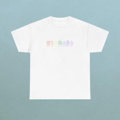 Succulents in line rainbow - Unisex Succulent T-Shirt