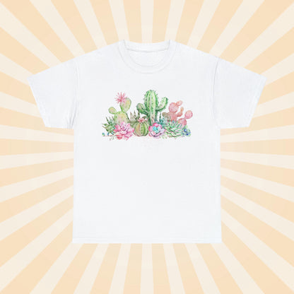 Pastel Succulents - Unisex Succulent T-Shirt