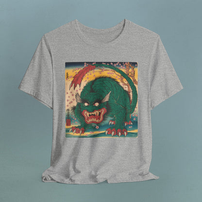 Green Ukiyo-e Monster - Unisex Jersey T-Shirt